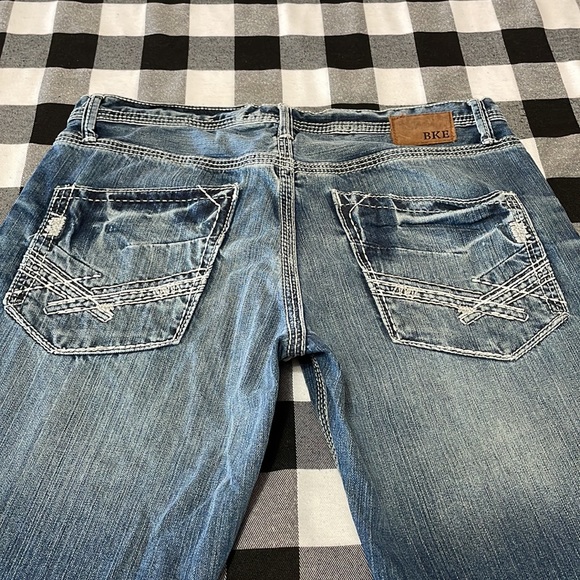 Buckle BKE TYSON Straight Leg Jeans Men's Size 33 x 33.5 Long Tall Thick Stitch - Picture 1 of 12